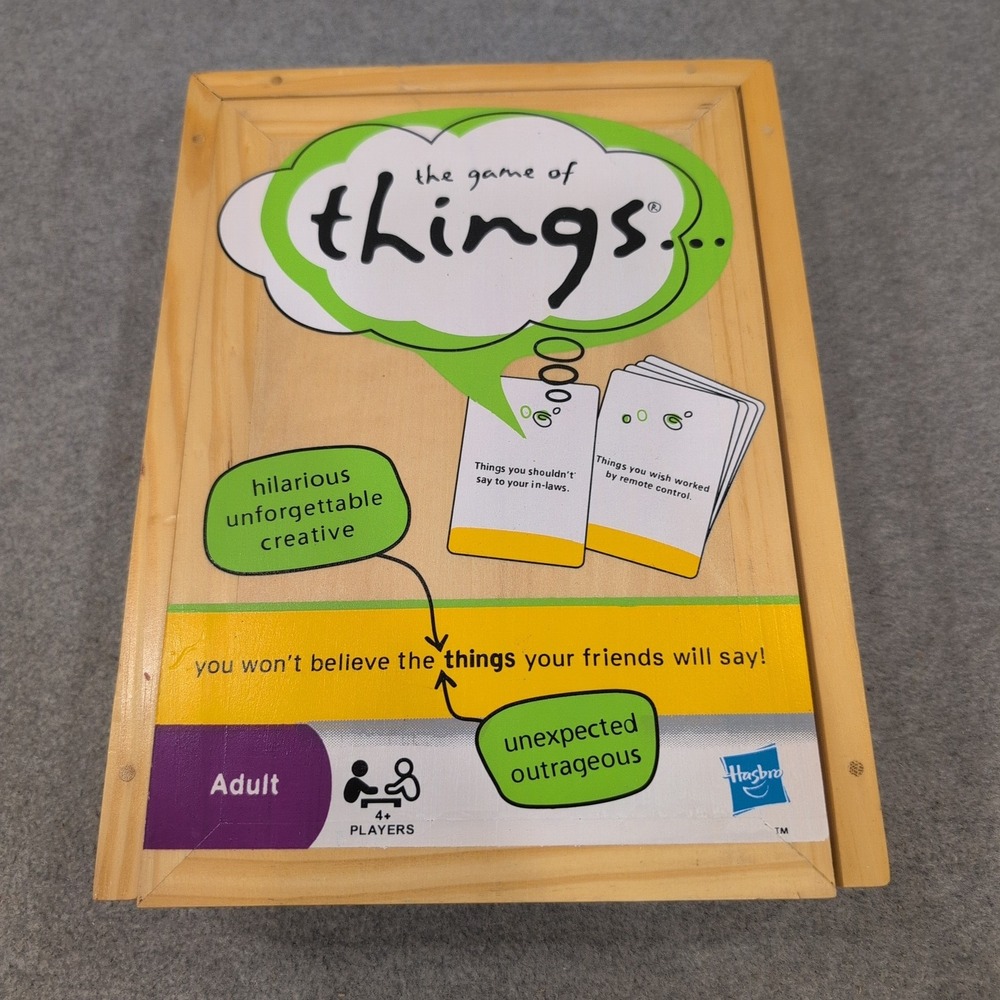 The Game of Things Hasbro Parker Brothers Adult Party Game Wooden Box 2009 - Picture 3 of 4
